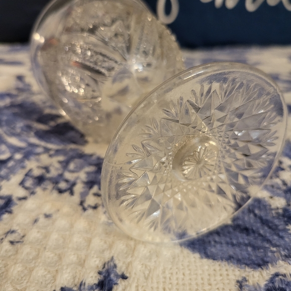 3 Vtg Glass Water Goblet (Trio) ~ 5.5"×3.75" - Picture 3 of 5